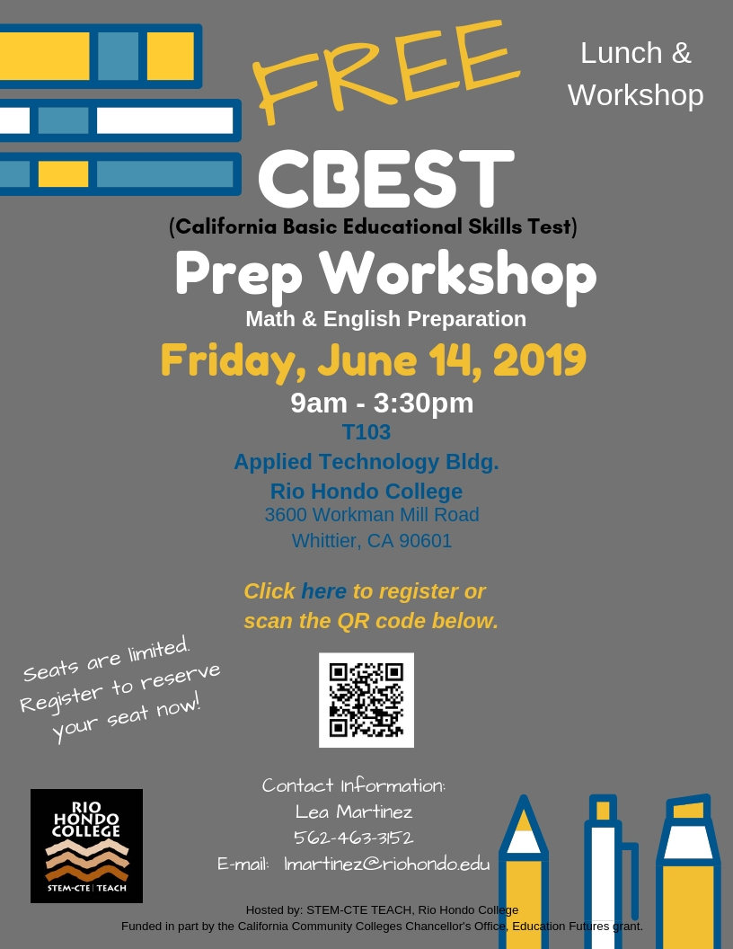 CNEST Prep Workshop flyer.